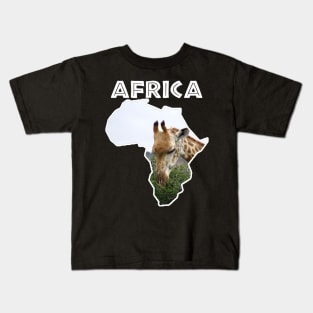 African Wildlife Continent Giraffe Thorn Tree Kids T-Shirt